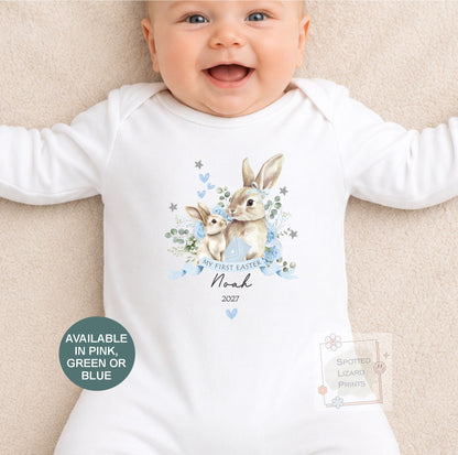 Personalised My first Easter, Baby Sleepsuit, Vest or T-shirt, Easter Clothing, Baby's 1st Easter, Baby Easter onsie, Easter Pyjamas