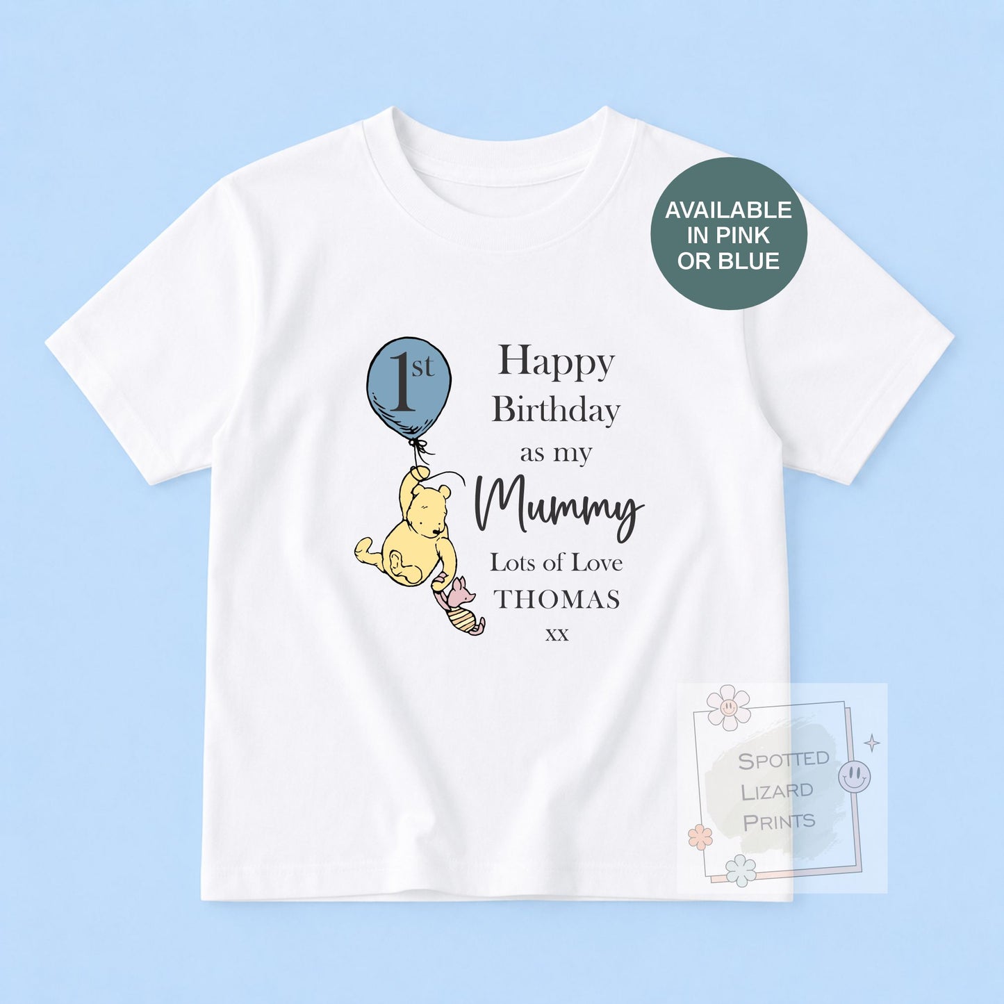 Personalised Mummy 1st Birthday Baby Outfit, First Birthday as My Mummy Gift, Baby Vest Sleepsuit Bib Jumper T-Shirt, Pink or Blue