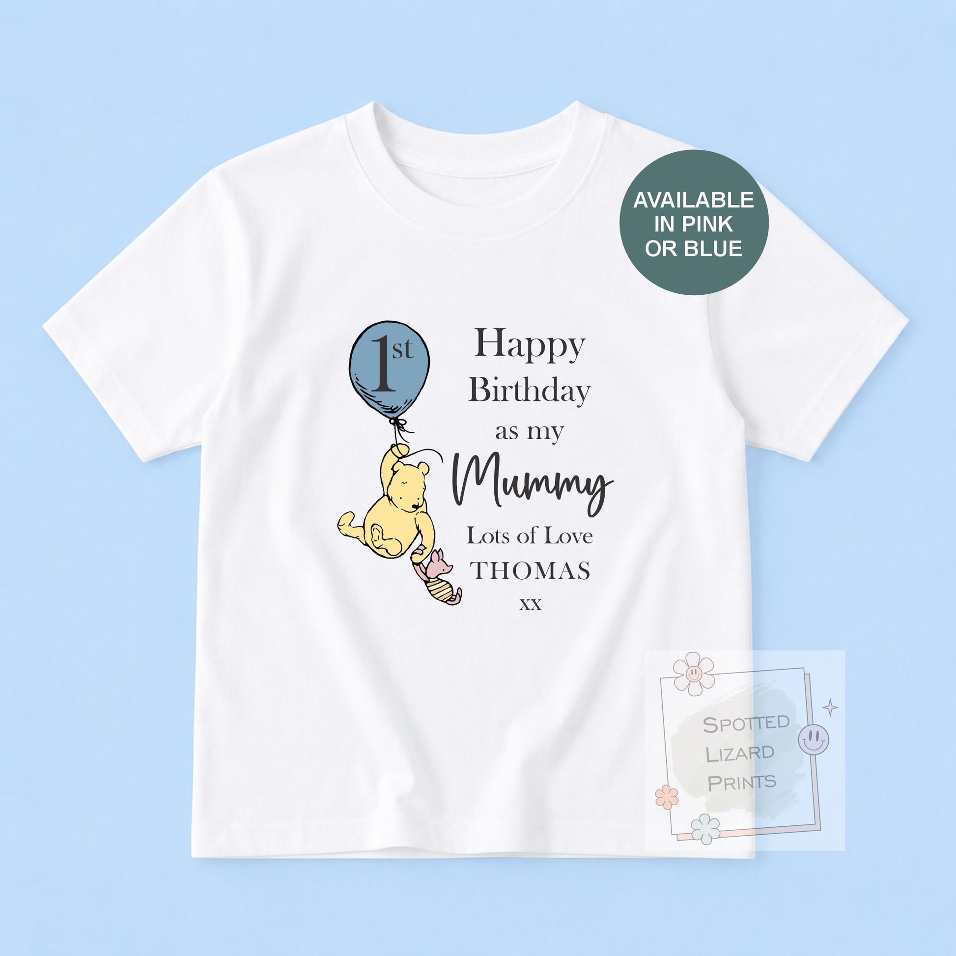 Personalised Mummy 1st Birthday Baby Outfit, First Birthday as My Mummy Gift, Baby Vest Sleepsuit Bib Jumper T-Shirt, Pink or Blue