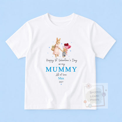 Happy 1st Valentine's Day as My Mummy | Personalised Baby Valentine's Outfit | Valentines Sleepsuit | First Valentine  Sweatshirt