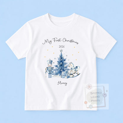 Personalised First Christmas Baby Outfit- My First Christmas Sleepsuit or Vest - 1st Xmas Soldier