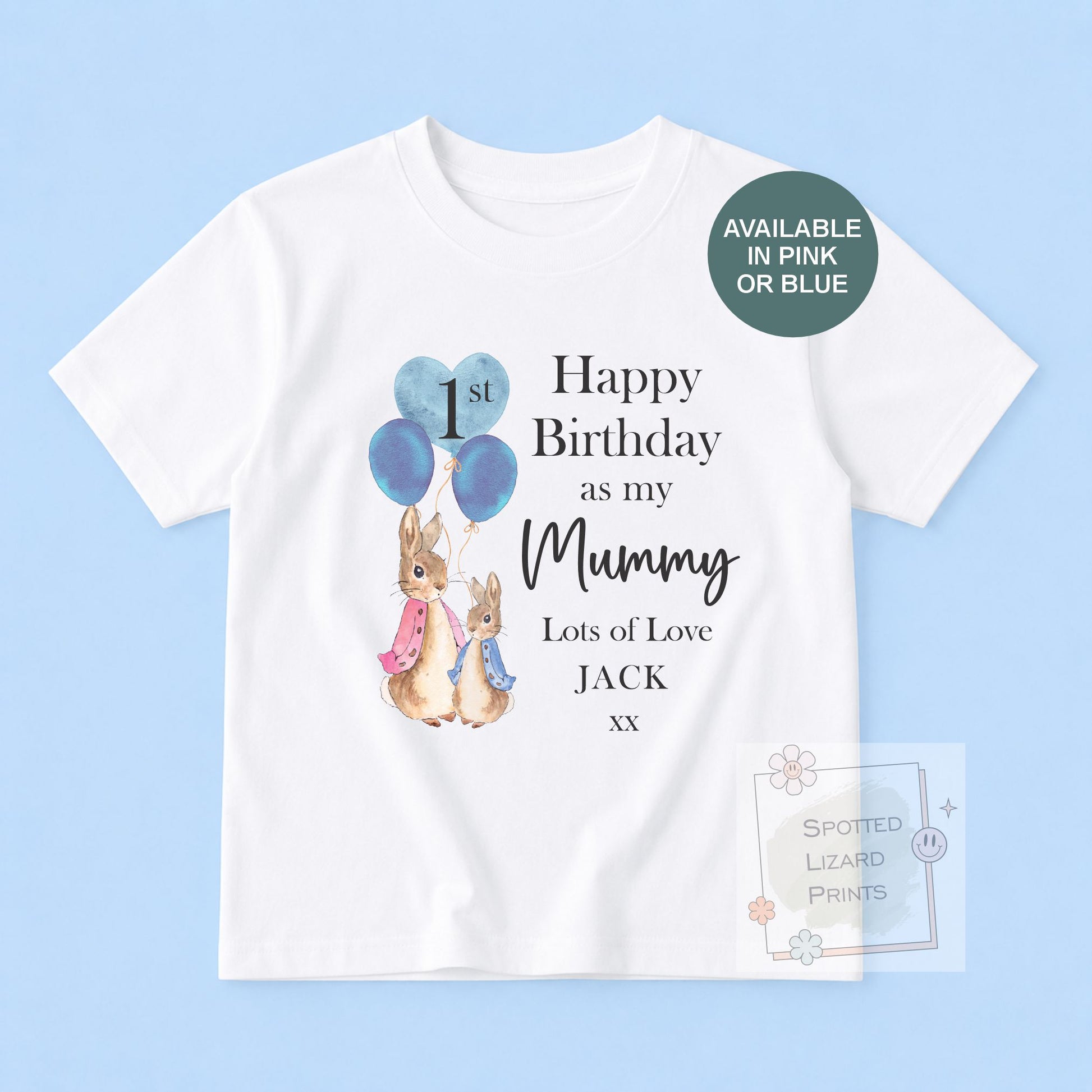 Personalised Peter Rabbit First Birthday as My Mummy Bodysuit, Baby First Birthday Outfit, Custom Birthday Baby Vest