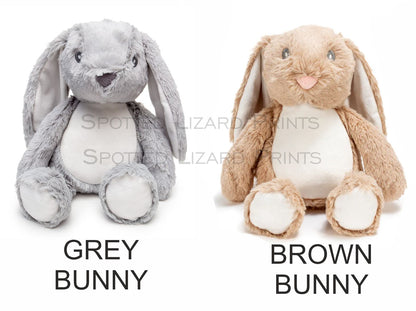 Personalised New Baby Soft Toy Name and Date of Birth - New Baby Gift - Baby Shower - Christening Gift - Baby Girl Baby Boy