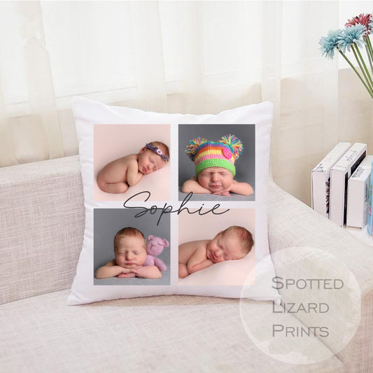 Personalised New Baby Cushion - Photo Cushion - Personalised Baby Cushion - Christmas Gift - Birthday Gift