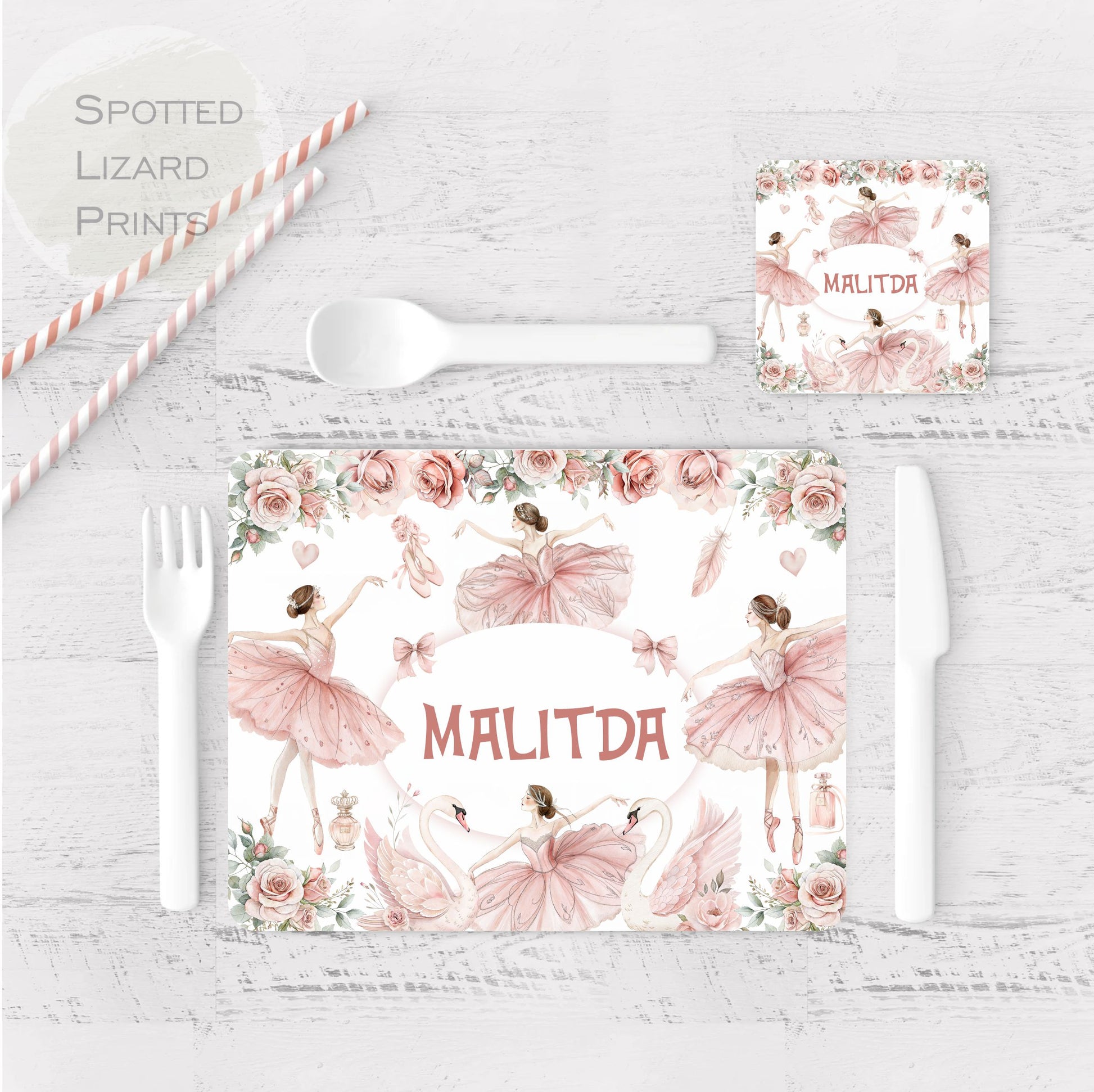 Ballerina and Swans Children's Placemat