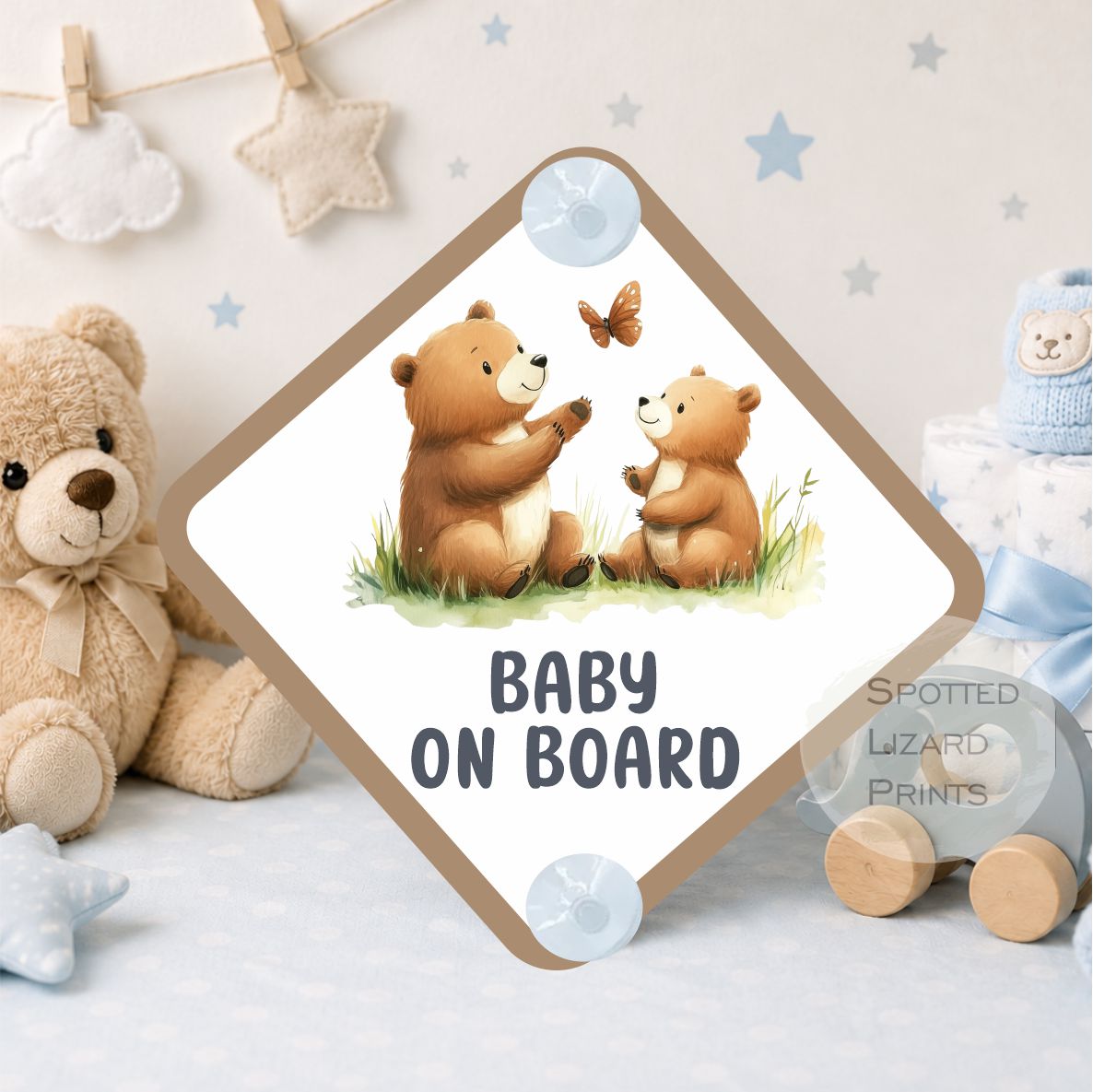 Baby on Board Sign - Child on Board Car sign - Gift for new Mum - Baby announcement - Car window sign
