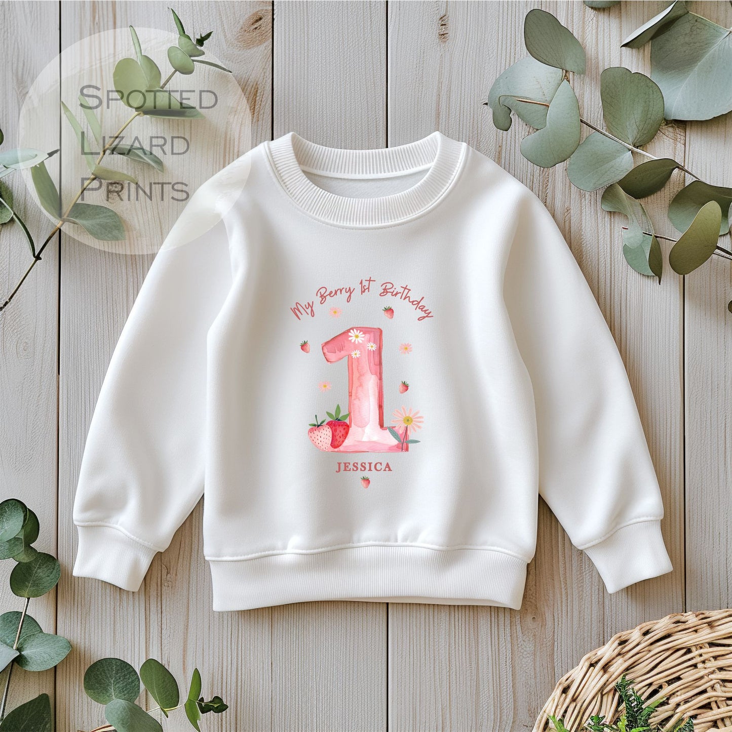 Personalised Berry First Birthday Sweatshirt,