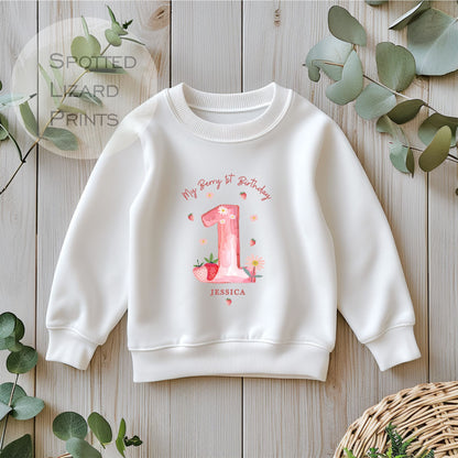 Personalised Berry First Birthday Sweatshirt,