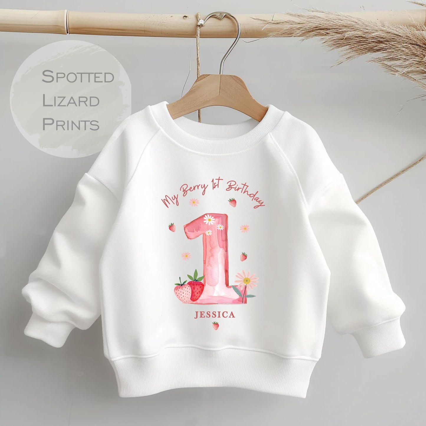 Personalised Berry First Birthday Sweatshirt,