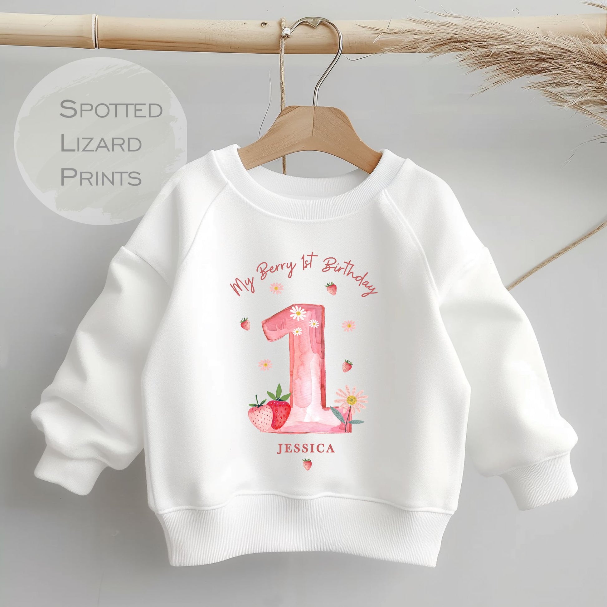 Personalised Berry First Birthday Sweatshirt,