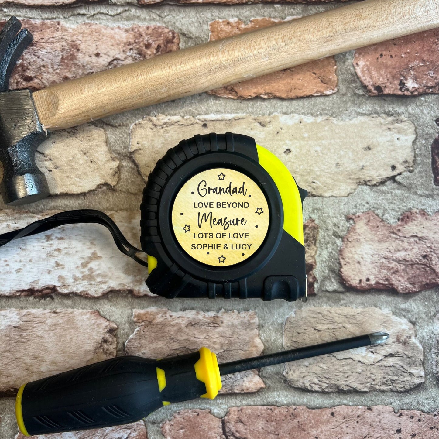 Tape measure personalised for Fathers Day