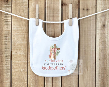 Personalised Godparent Proposal Baby Vest, Will You Be My Godmother Godfather, Christening Proposal Sleepsuit, Peter Rabbit Baptism Gift