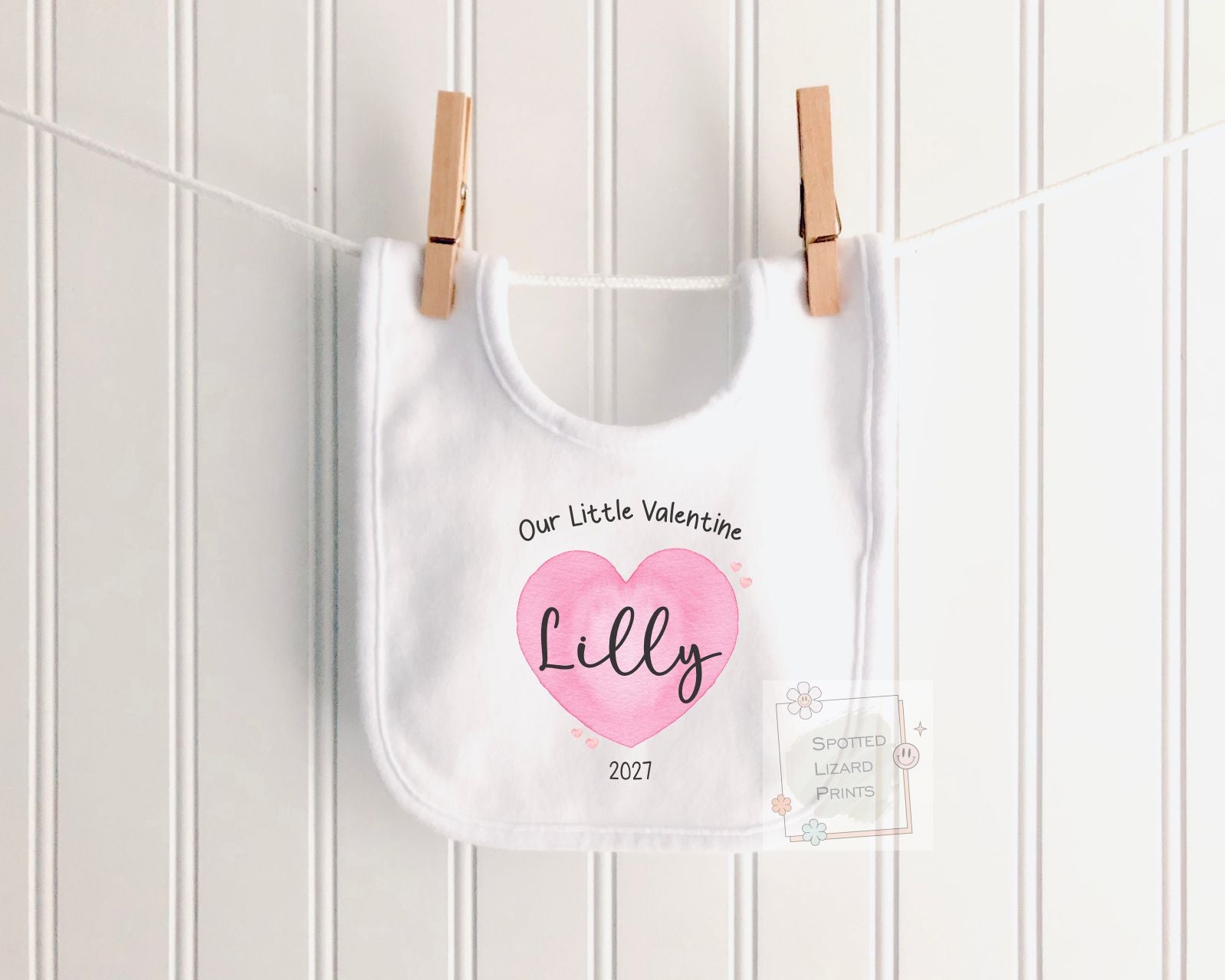Personalised Our Little Valentine Baby Outfit, Custom Baby Bodysuit, First Valentine's Day Gift, Heart Name Romper, Baby Bib, Vest, T-Shirt
