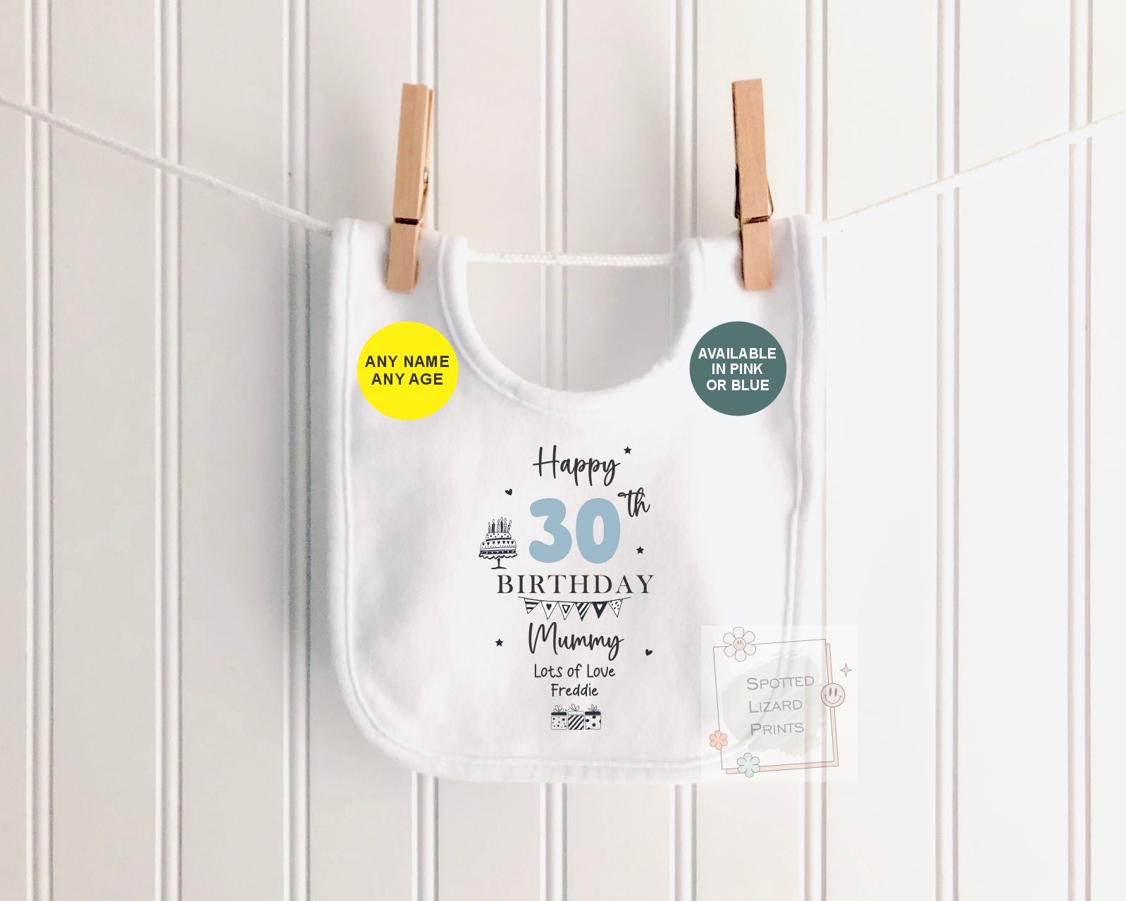 Personalised Happy Birthday Mummy Baby Vest | 30th 40th 50th 60th Birthday | Sleepsuit Gift from Baby | Mum Birthday, Mummy Birthday T-shirt