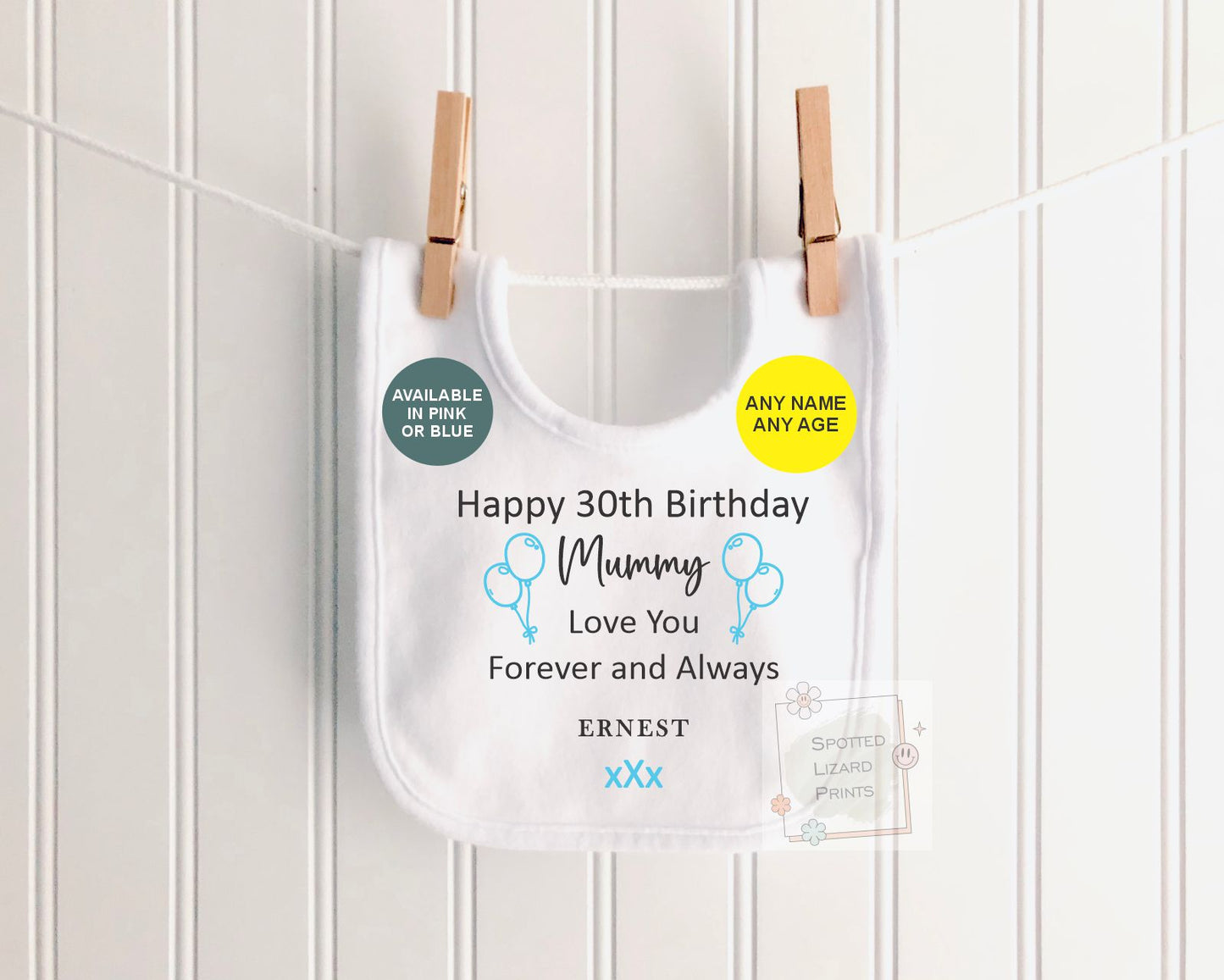 Personalised Happy Birthday Mummy Baby Vest | 30th 40th 50th 60th Birthday Mummy Outfit | Sleepsuit Gift from Baby | Mum Birthday