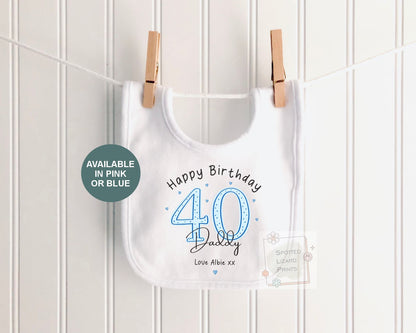 Personalised Happy Birthday Daddy Baby Vest | 30th 40th 50th 60th Birthday Daddy Outfit | Sleepsuit Gift from Baby | Dad Birthday