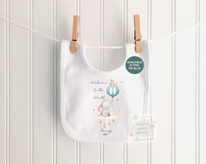 Personalised Baby Name Sleepsuit, Custom New Baby Gift, Welcome to the World Bodysuit, Baby Shower Gift, New Baby Sleepsuit, New Parent Gift