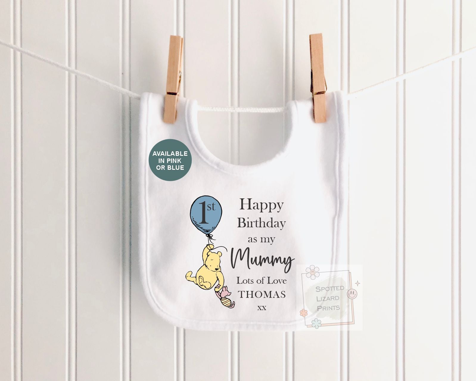 Personalised Mummy 1st Birthday Baby Outfit, First Birthday as My Mummy Gift, Baby Vest Sleepsuit Bib Jumper T-Shirt, Pink or Blue