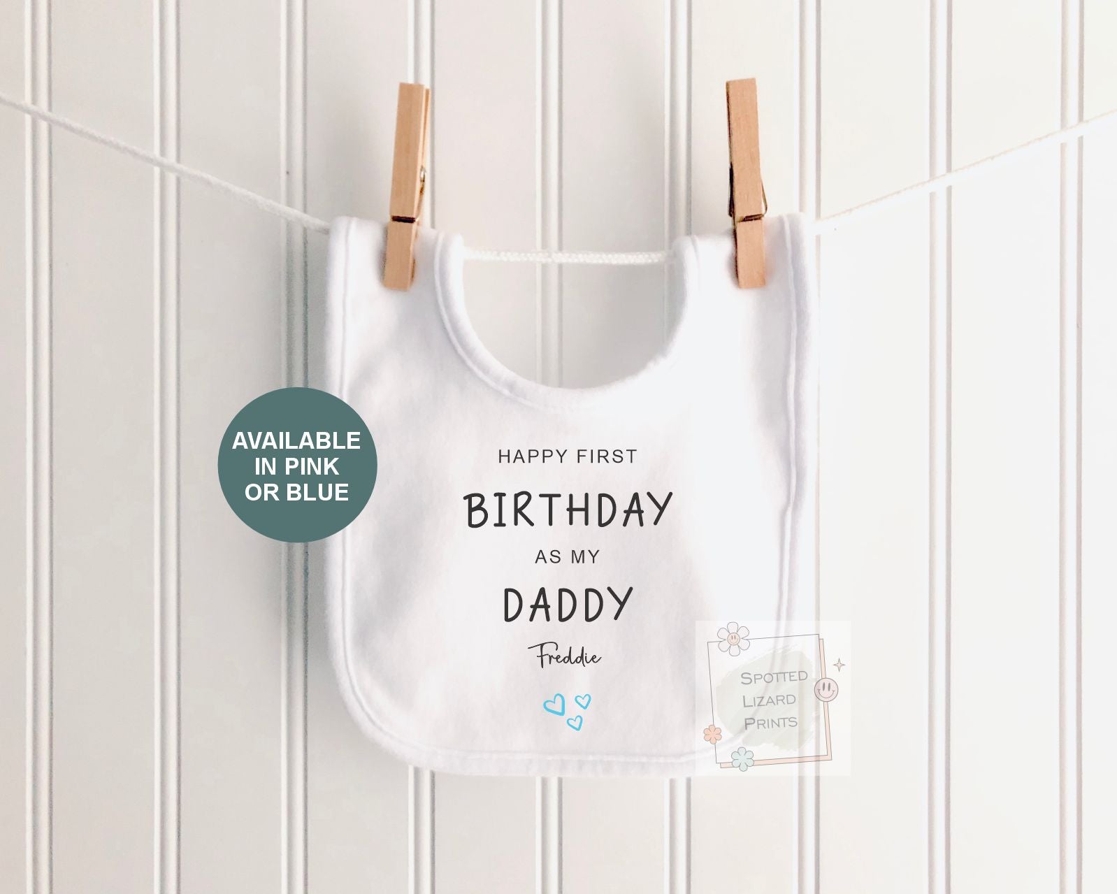 Personalised Happy First Birthday As My Daddy Baby Vest | Daddy Birthday Gift From Baby | Custom Baby Sleepsuit | First Dad Birthday