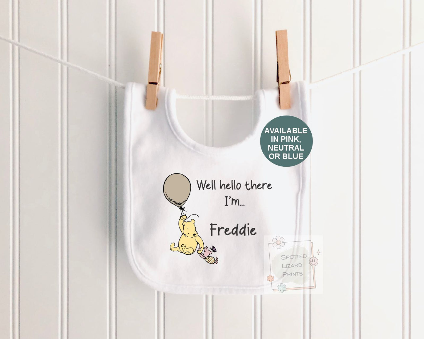 Personalised Winnie the Pooh Baby Vest, Custom Baby Sleepsuit, Hello There I'm, New Baby Gift, Baby Shower Gift, Welcome to the World