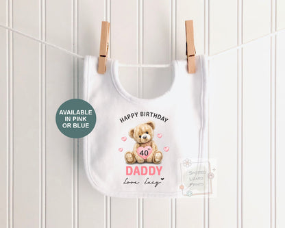 Personalised Happy Birthday Daddy Baby Vest | 30th 40th 50th 60th Birthday Daddy Outfit | Sleepsuit Gift from Baby | Dad Birthday