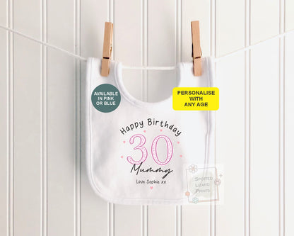Personalised Happy Birthday Mummy Baby Vest | 30th 40th 50th 60th Birthday Mummy Outfit | Sleepsuit Gift from Baby | Mum Birthday