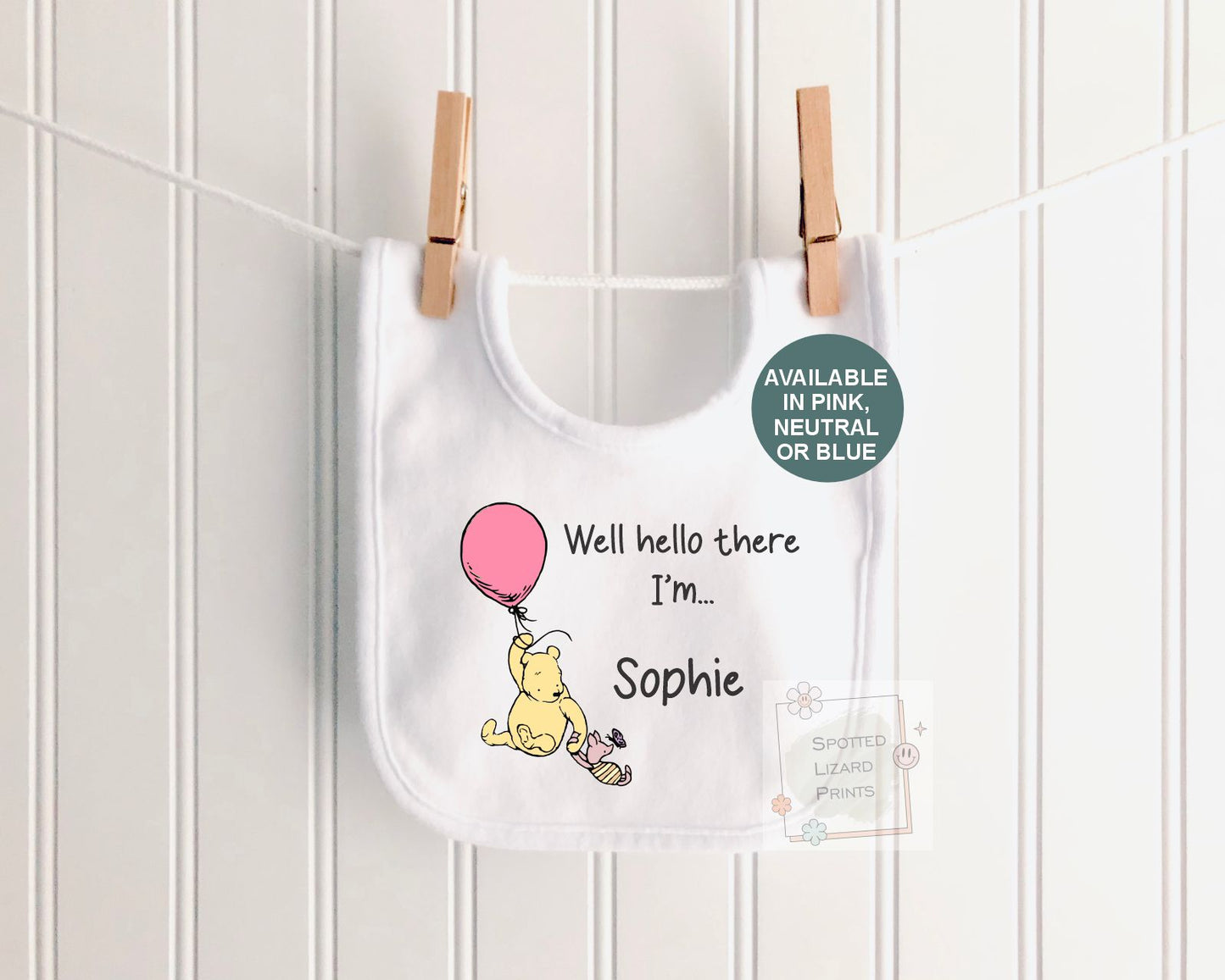 Personalised Winnie the Pooh Baby Vest, Custom Baby Sleepsuit, Hello There I'm, New Baby Gift, Baby Shower Gift, Welcome to the World