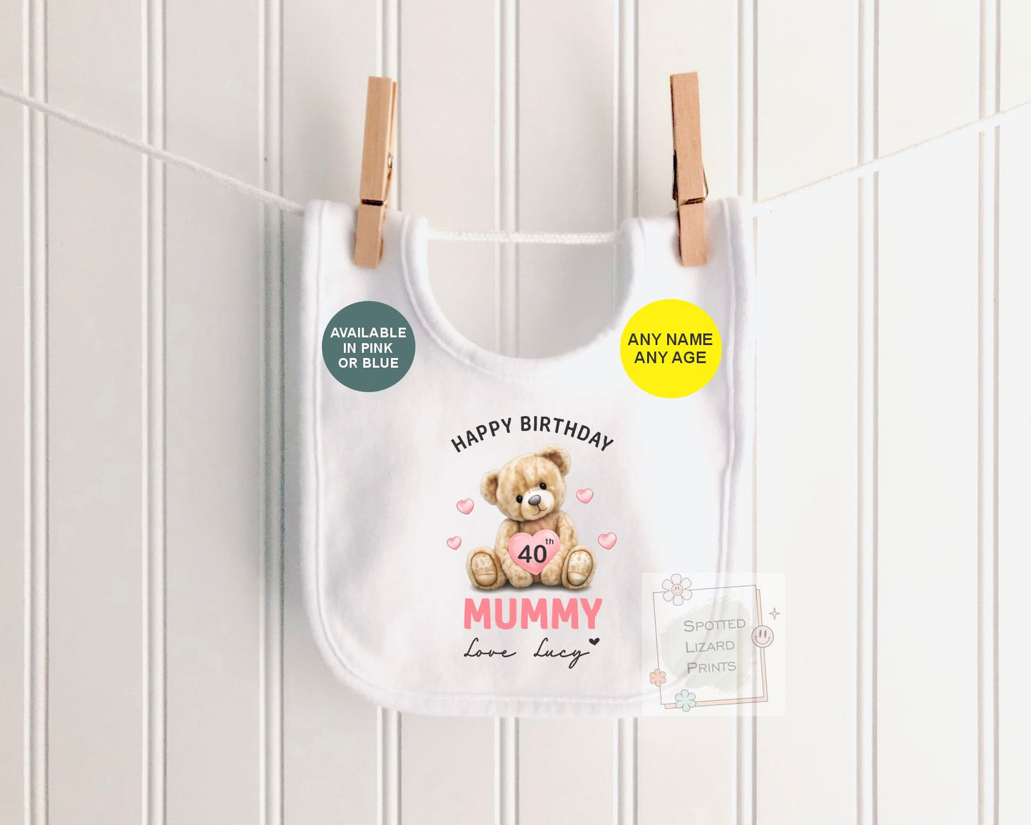 Personalised Happy Birthday Mummy Baby Vest | 30th 40th 50th 60th Birthday Mummy Outfit | Sleepsuit Gift from Baby | Mum Birthday