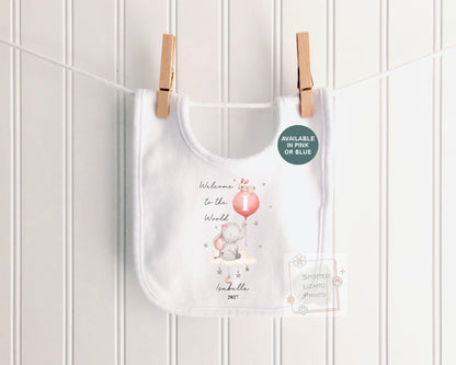 Personalised Baby Name Sleepsuit, Custom New Baby Gift, Welcome to the World Bodysuit, Baby Shower Gift, New Baby Sleepsuit, New Parent Gift