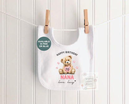 Personalised Birthday Baby Vest, Grandma Birthday Gift, Nanny Birthday Outfit, Custom Baby Bodysuit, Any Age 50th 60th 70th 80th Birthday