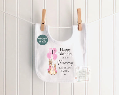 Personalised Peter Rabbit First Birthday as My Mummy Bodysuit, Baby First Birthday Outfit, Custom Birthday Baby Vest