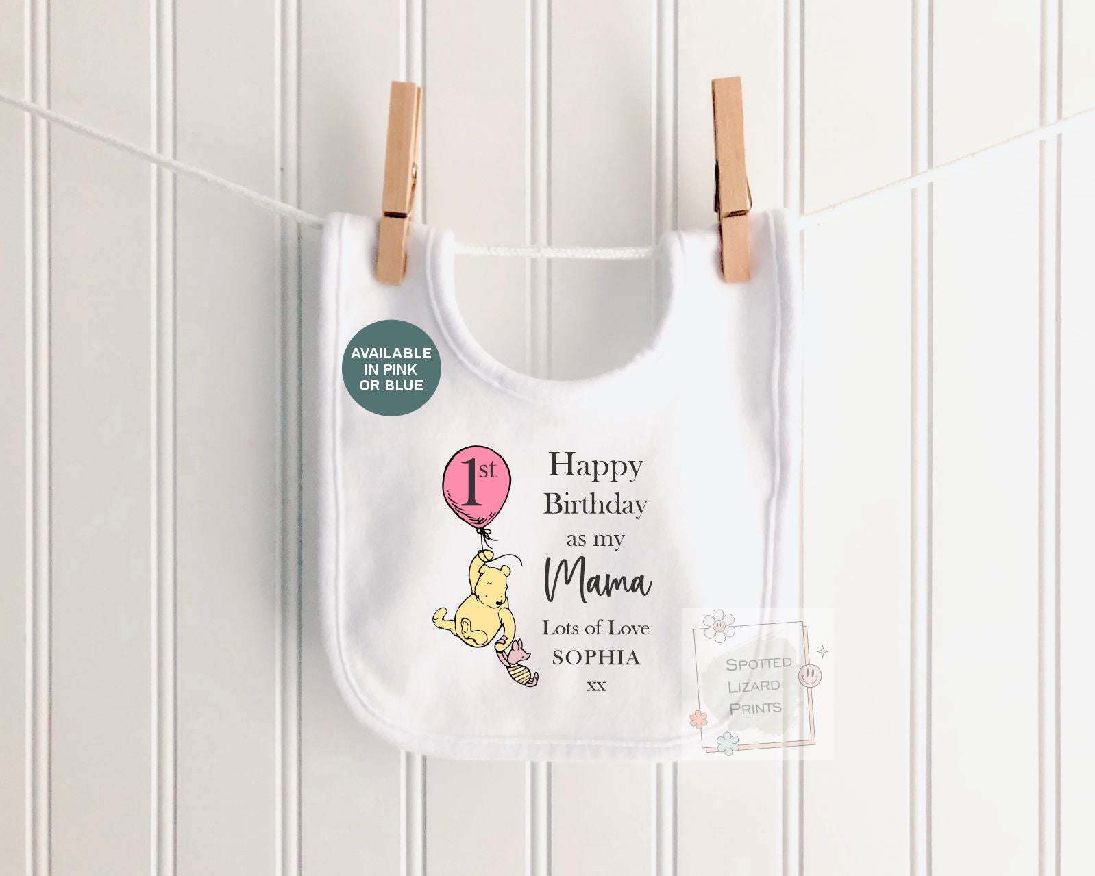Personalised Mummy 1st Birthday Baby Outfit, First Birthday as My Mummy Gift, Baby Vest Sleepsuit Bib Jumper T-Shirt, Pink or Blue