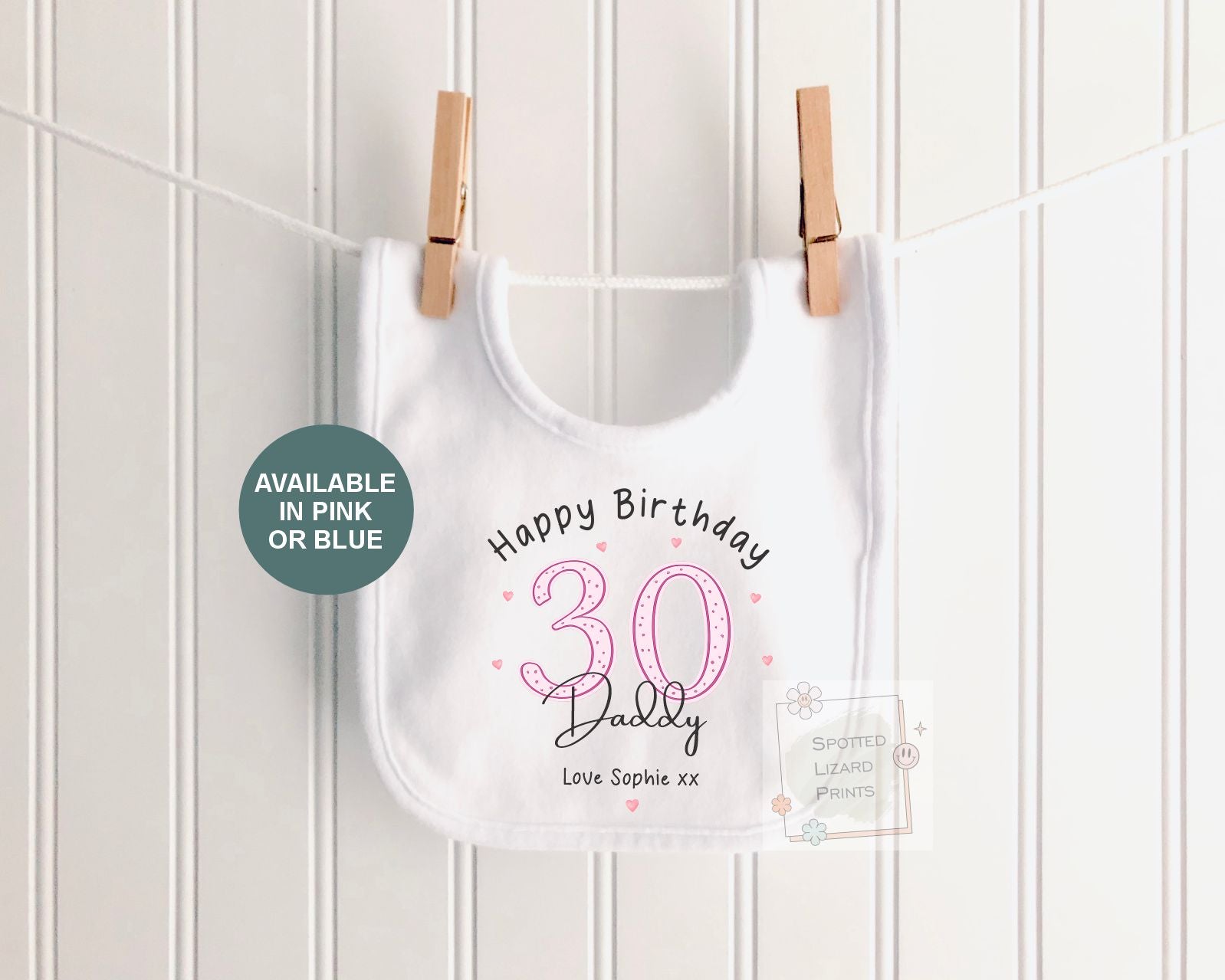 Personalised Happy Birthday Daddy Baby Vest | 30th 40th 50th 60th Birthday Daddy Outfit | Sleepsuit Gift from Baby | Dad Birthday
