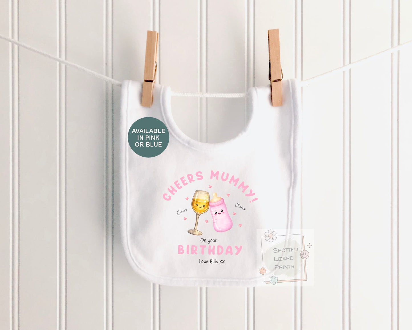 Personalised Cheers Mummy Birthday Baby Vest | Funny Baby Birthday Outfit | Custom Baby Bodysuit Sleepsuit | Mum Birthday Gift From Baby