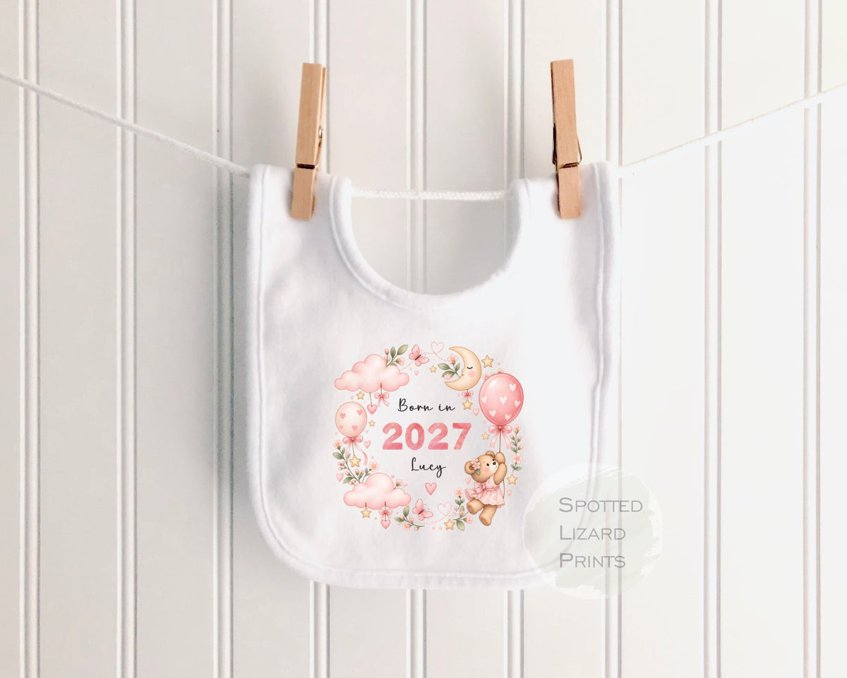 Personalised Born in 2027 Baby Outfit,  New Baby Arrival Rompersuit, Newborn Baby Gift Baby Grow 