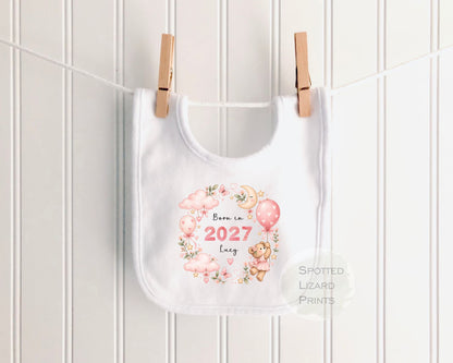 Personalised Born in 2027 Baby Outfit,  New Baby Arrival Rompersuit, Newborn Baby Gift Baby Grow 