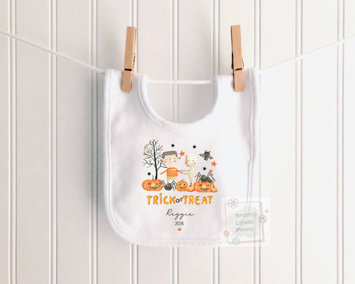 Personalised First Halloween Baby Outfit | My 1st Halloween Sleepsuit, Vest or T-shirt - Halloween Trick or Treat