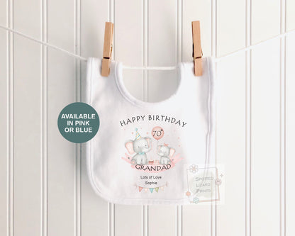 Personalised Grandad Birthday Baby Outfit, 60th 70th 80th Grandad Gift, Baby Vest Sleepsuit T-Shirt, Happy Birthday Grandpa from Baby