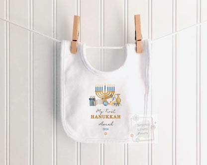 My First Hanukkah Baby Bodysuit | Personalised Hanukkah Baby Vest | Custom Jewish Baby Gift | Hanukkah Baby Outfit | Keepsake