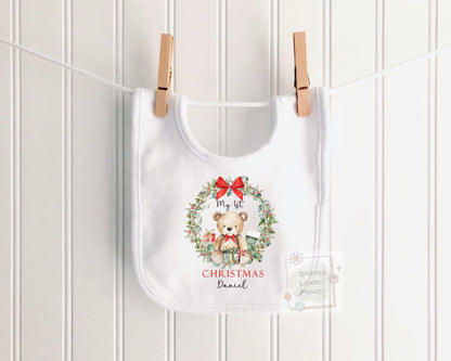 Personalised My First Christmas Outfit, Baby First Christmas Bodysuit, Custom Baby Christmas Sleepsuit, Santa Sweatshirt