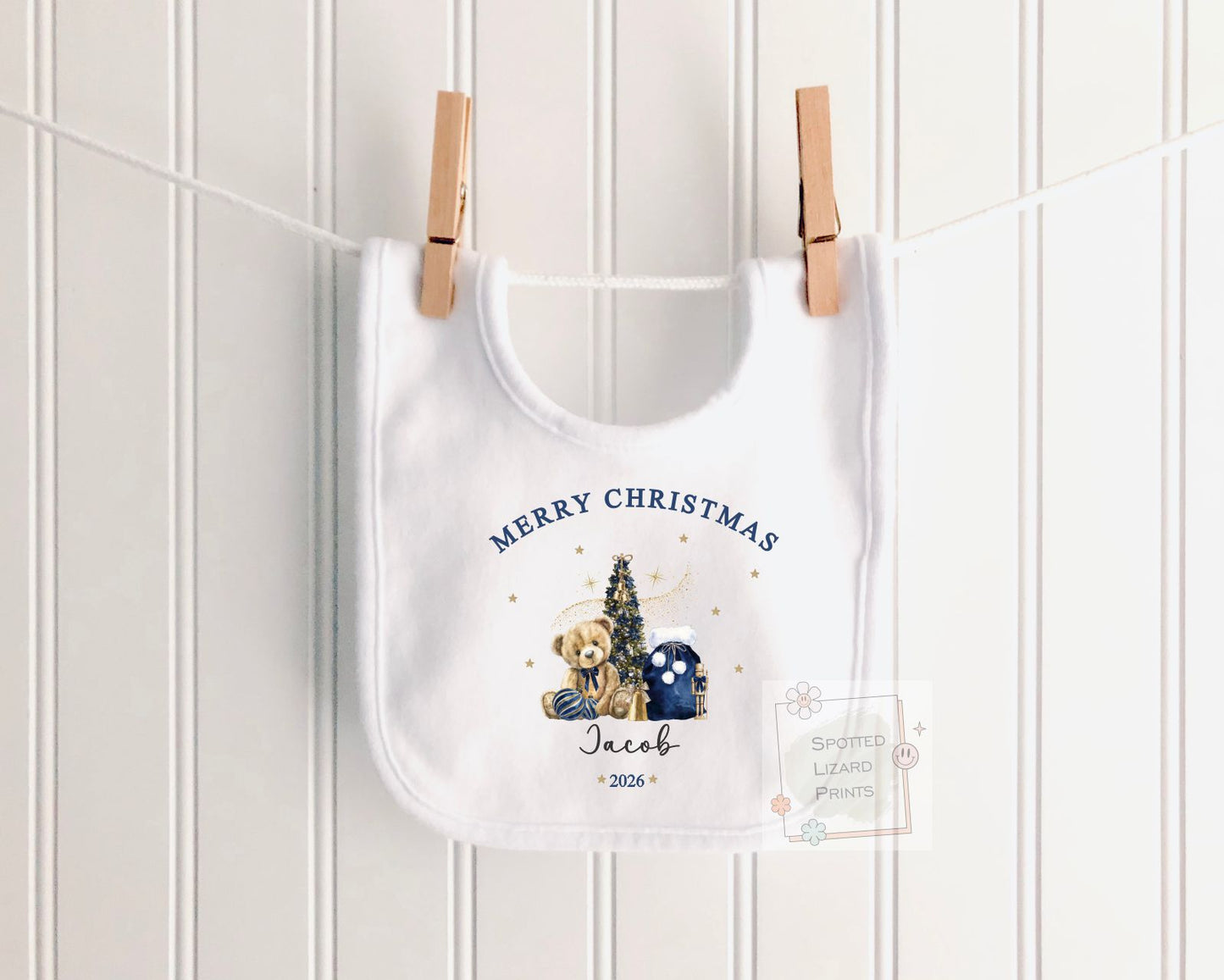Personalised First Christmas Baby Sleepsuit, Fairy Christmas  pyjamas, Baby Girl First Christmas, Custom Baby Christmas Gift, Baby Vest