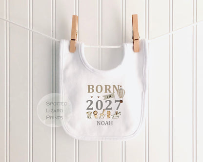 Personalised Born in 2027 Baby Outfit, Custom Name Coming Home Outfit, New Baby Arrival Rompersuit, New Baby Gift Baby Grow Personalised