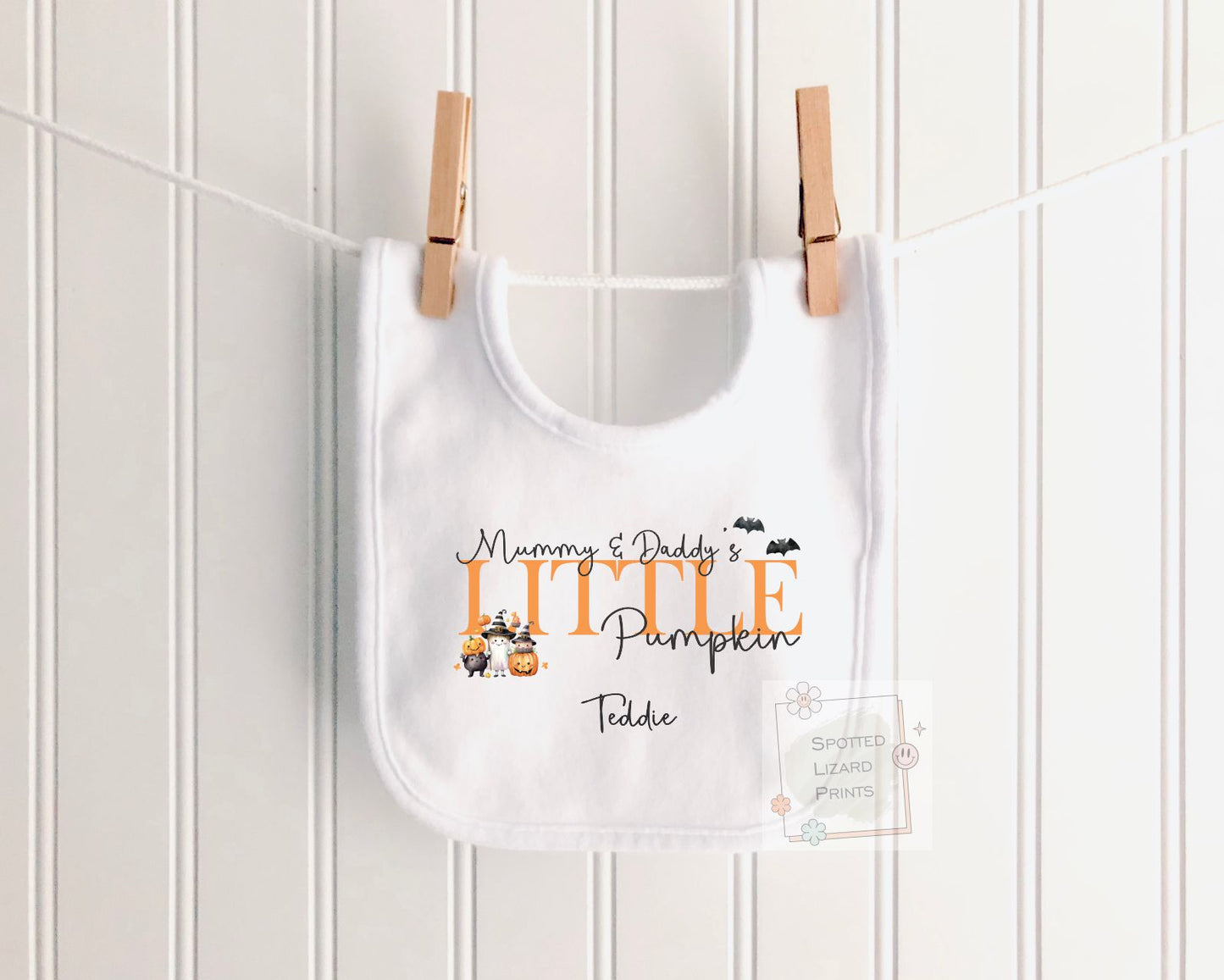 Personalised Mummy & Daddy's Little Pumpkin Baby Outfit, Baby Halloween Costume Gift Personalised First Halloween