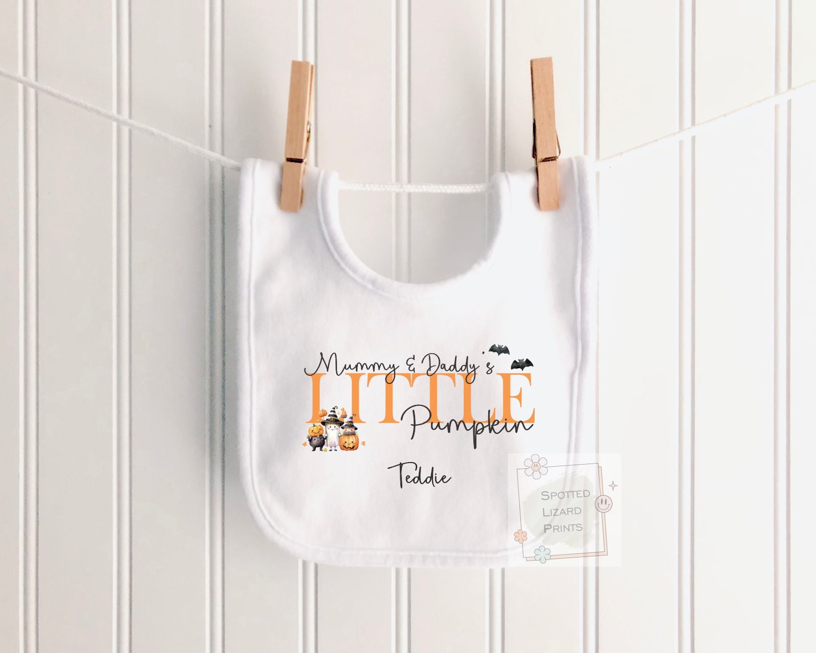 Personalised Mummy & Daddy's Little Pumpkin Baby Outfit, Baby Halloween Costume Gift Personalised First Halloween