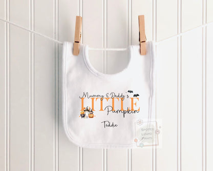 Personalised Mummy & Daddy's Little Pumpkin Baby Outfit, Baby Halloween Costume Gift Personalised First Halloween