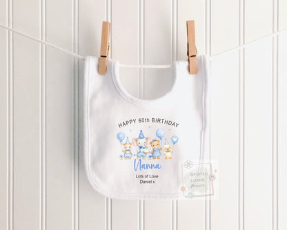 Personalised Birthday Baby Vest, Nanny Birthday Gift, Nana Birthday Outfit, Custom Baby Bodysuit, Any Age 50th 60th 70th 80th Birthday