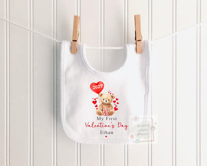 Personalised My First Valentine's Day Baby tee | 1st Valentine's Day Baby Sleepsuit & Vest | Baby Valentine Outfit | Valentine Sweatshirt