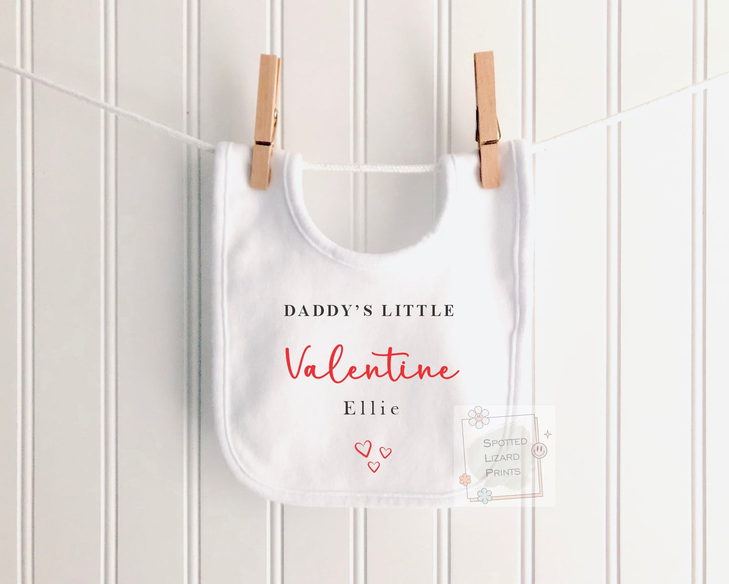 Personalised Daddy's Little Valentine Baby Bodysuit, Baby Valentine's Outfit | Valentines Sleepsuit | First Valentine Sweatshirt