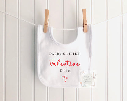 Personalised Daddy's Little Valentine Baby Bodysuit, Baby Valentine's Outfit | Valentines Sleepsuit | First Valentine Sweatshirt