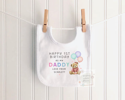 Happy Birthday Daddy Babygrow, 1st Birthday as my Daddy, Daddy Birthday Gift, Dad Birthday Gift, New Dad Gift, Birthday Baby vest, Sleepsuit